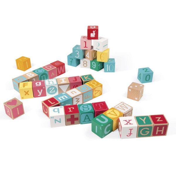 Kubix 40 bloques de letras y números