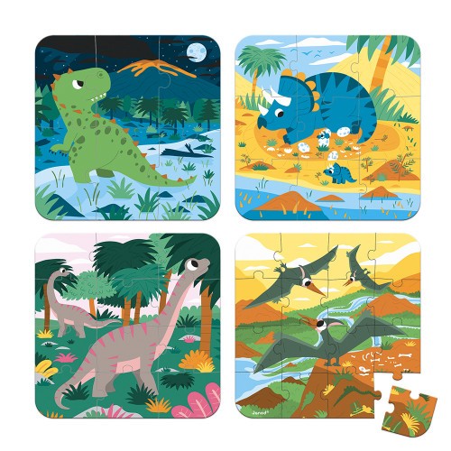 Set 4 puzzles evolutivos 4 Dinosaurios